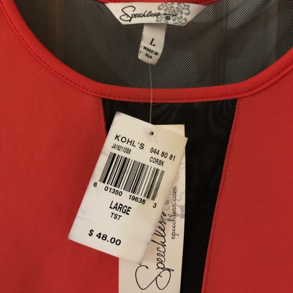 Speechless Orange Dress with Black Mesh - Picture 3 of 3